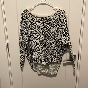 ChaSor leopard print long-sleeve top, Medium, never worn.